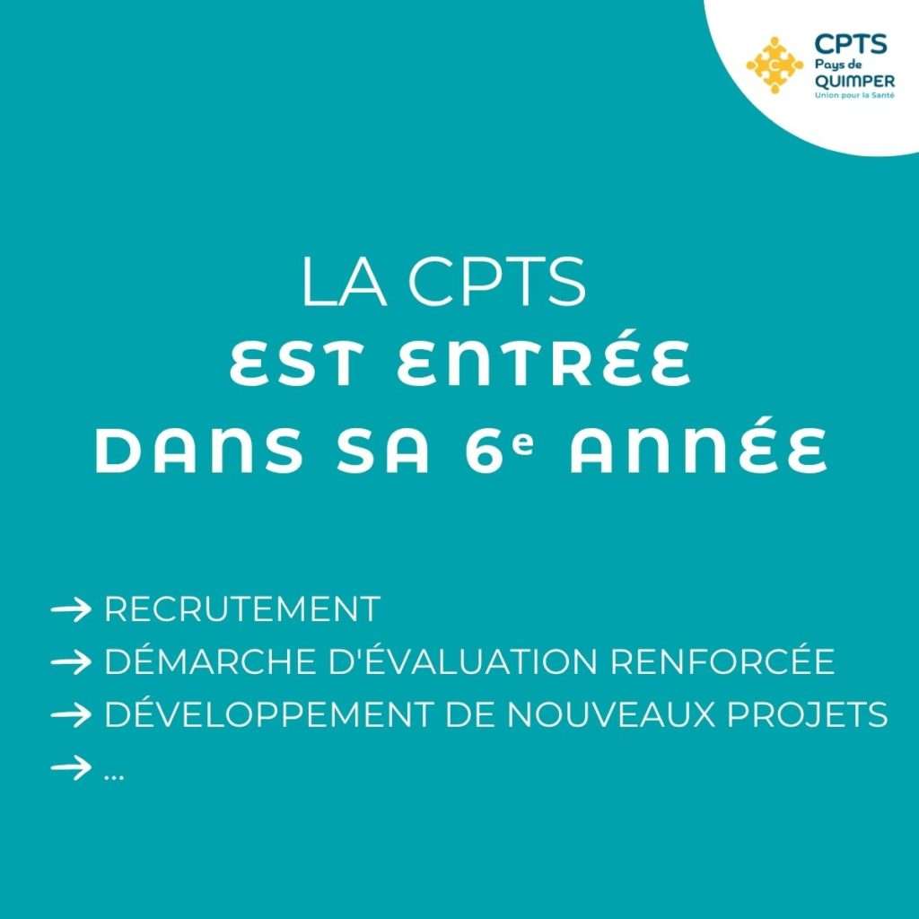 Visuel annonçant la signature de l'ACI de l'année 6 de la CPTS du Pays de Quimper