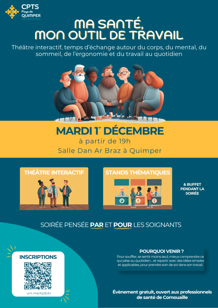 Affiche de l'évènement du 1er décembre 2026 du groupe de travail Santé des soignants